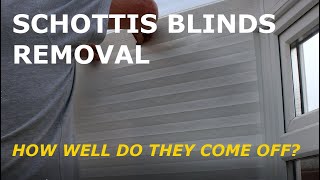 Schottis blinds removal and cleaning glue residue [upl. by Norward]