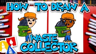 How To Draw A Waste Collector  Happy Labor Day [upl. by Markowitz]