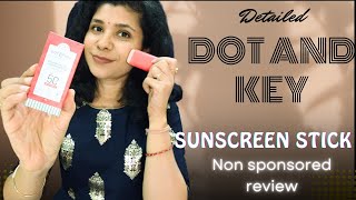 Dot amp key strawberry sunscreen stick  Detailed review after 15 days nonsponsored [upl. by Cataldo]