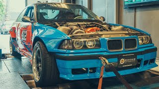 TWO E36 M50 TURBO BMWS HIT THE DYNO [upl. by Barby]