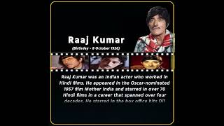 Raaj Kumar was an Indian actor who worked in Hindi films RaajKumar [upl. by Johann]