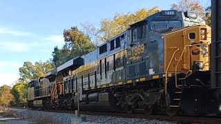 CSX I03126 With 1869 quotCampOquot Heritage Past Milepost 805 Near Ebenezer Road [upl. by Fornof841]