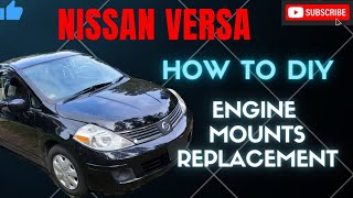 How to Remove and Replace Engine Mount on Nissan Versa [upl. by Goddart]