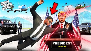 GTA 5  Franklin amp Shinchan Try To Save The President Of LOS SANTOS GTA 5 [upl. by Idnic]