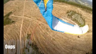 Paragliding wingover fail [upl. by Horton]