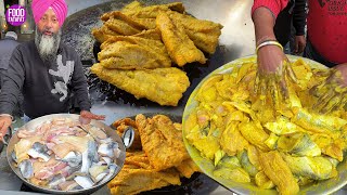 Best Making of Biggest Amritsari Fish Fry Rs 400 Only l Amritsar Street Food [upl. by Sadirah]