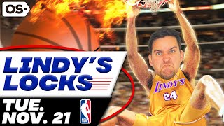 NBA Picks for EVERY Game Tuesday 1121  Best NBA Bets amp Predictions  Lindys Leans Likes amp Locks [upl. by Virg]