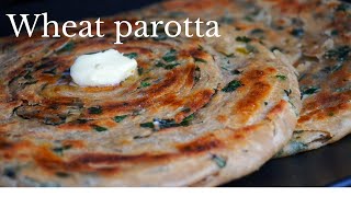 Wheat parotta recipe  How to make wheat paratha [upl. by Avril]