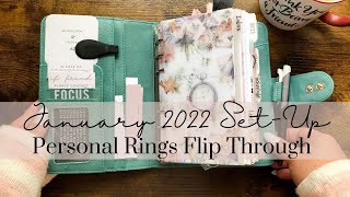 JANUARY 2022 SETUP IN MY PERSONAL RING PLANNER  Personal Rings Flip Through [upl. by Lola]