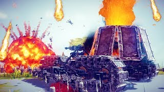 EXPERIMENTAL VOLCANO TANK BLOWS UP VILLAGE Transformer  More  Besiege Workshop Creations Gameplay [upl. by Cayser]