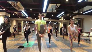 Moon Salutation  Power yoga  lose weight  with  World famous Master Ajay in Jai yoga [upl. by Nrevel]