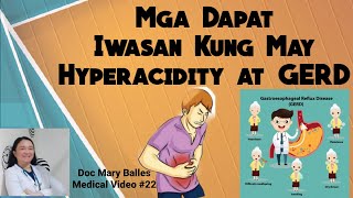 Mga Dapat Iwasan Kung May Hyperacidity at GERD  Food Drinks and Medicines [upl. by Nitsirc608]