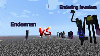 Enderman vs Enderling Invaders Minecraft Mob Battle [upl. by Suolkcin]