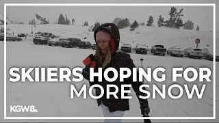 Oregon skiers are optimistic for more snow after balmy start [upl. by Tohcnarf483]