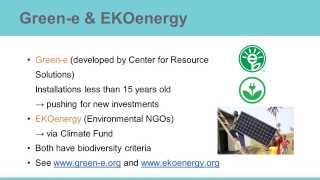 Renewable electricity for LEED  carbon accounting  ecolabels [upl. by Nirrol]