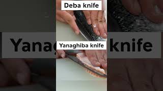 Yanaghiba knife vs deba knife japaneseknife japanesekithen sushichef chefknife [upl. by Gauntlett]