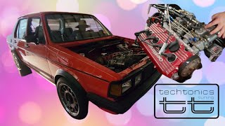 Techtonics Tuning Dyno and Drag race Mk1 Oettinger 16Vvw [upl. by Neladgam568]