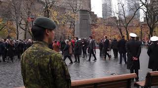 Remembrance Day Ceremonies At Montréal Cenotaph In Place du Canada Monday November 11 2024 Sony 006 [upl. by Rigby891]