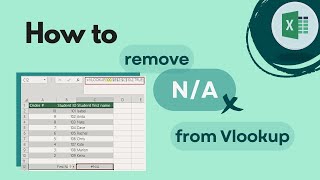 How to remove NA errors from VLOOKUP in Excel [upl. by Guttery]