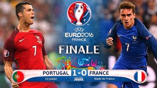 Portugal 10 France Résumé Final De LEuro 2016 HD [upl. by Nahsaj]