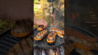 Outdoor Grill fish recipe shortvideos quickhacks shorts shortsfeed foodie asmreating [upl. by Kcirded]