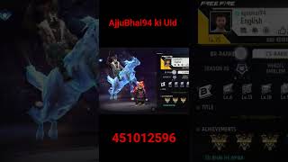 AjjuBhai94 ki Uid In India Server not global top 1 freefire [upl. by Niknar]