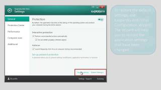 How to restore Kaspersky AntiVirus 2014 to its initial state [upl. by Simmons787]