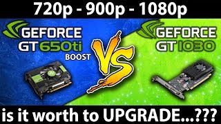 GT 1030 vs GTX 650 ti BOOST  G4560  720p  900p  1080p  10 Games Benchmark [upl. by Ravilob]