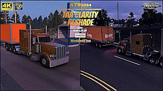 ATS TAA CLARITY vs RESHADE JBX3PNG Realistic Graphics gameplay RTX 4090 4K max settings [upl. by Tnecnivleahcim979]