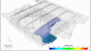 SMARTFIRE V41 simulation of fire in a large airport terminal [upl. by Rosemare]