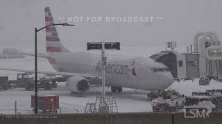 02032022 DallasTX  Heavy Snow and DFW Airport Travel Impacts [upl. by Holmun728]