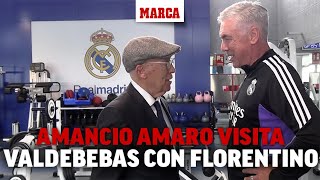 Así fue la visita de Amancio Amaro nuevo presidente de honor del Real Madrid a Valdebebas I MARCA [upl. by Okika]