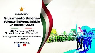 Giuramento dei Volontari in Ferma Iniziale del 2° Blocco 2024 [upl. by Jacky]