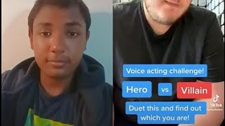 Hero vs Villain  Voice Acting Challenge ProZD chrisgreenfieldva [upl. by Tcideneb]