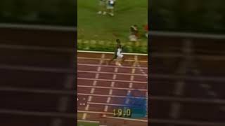 Bolt 2009 vs Johnson 1996  on same track with analysis shorts trackandfield athletics [upl. by Takeshi]