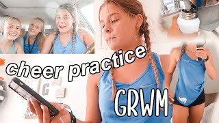 first cheer practice GRWM  VLOG [upl. by Nilved]