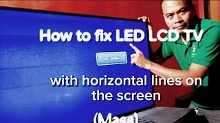 How to fix LED LCD TV with horizontal lines on the screen Mass [upl. by Bronwen]