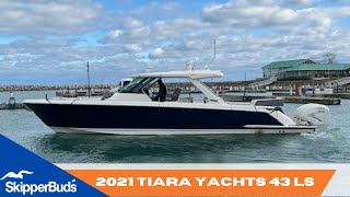 2021 Tiara Yachts 43 LS Boat Tour SkipperBuds [upl. by Leehar]