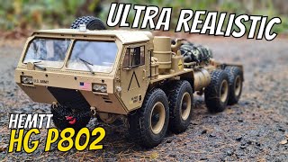 Hg P802 M983 Hemtt Oshkosh 8x8 RC Trail Truck 8x8 Extreme Off Road Scaler [upl. by Alby]