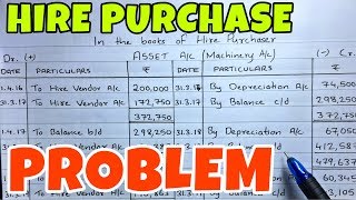 3 Hire Purchase System  Problem 1 By Saheb Academy [upl. by Yelyr280]