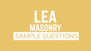 🏆 Architecture Licensure Examination ALE 📐  Building Tech Masonry Questions [upl. by Rivi]