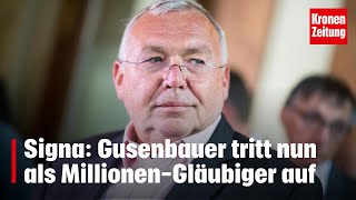 SignaPleite Gusenbauer tritt nun als MillionenGläubiger auf  kronetv NEWS [upl. by Kalfas]