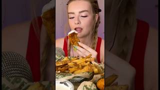 asmr wingstop mukbang 🤍✨ soo good asmr wingstop mukbang [upl. by Mariette]