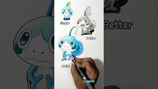 Drawing Pokémon Sobble in Different Levels [upl. by Nairrad]