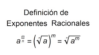 Definición de Exponentes Racionales [upl. by Yrok]