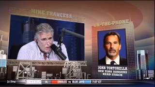 John Tortorella on Mike Francesa 5302012  Part 2 [upl. by Rosol531]