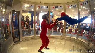 iFLY Manchester indoor skydiving 86 year old Glen Mills [upl. by Nevile427]