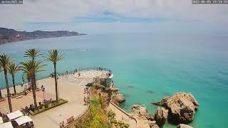 Time lapse  Live Webcam in Nerja Balcón de Europa  Costa del Sol  Andalusia  Spain  05062022 [upl. by Kannry439]