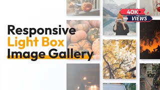 How to Create Responsive Image Gallery with Lightbox using Html and Bootstrap4  Lightbox Gallery [upl. by Qahsi]