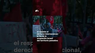 Mexicanos musulmanes y activistas marchan en solidaridad con Palestina nmas shorts marcha [upl. by Naynek375]